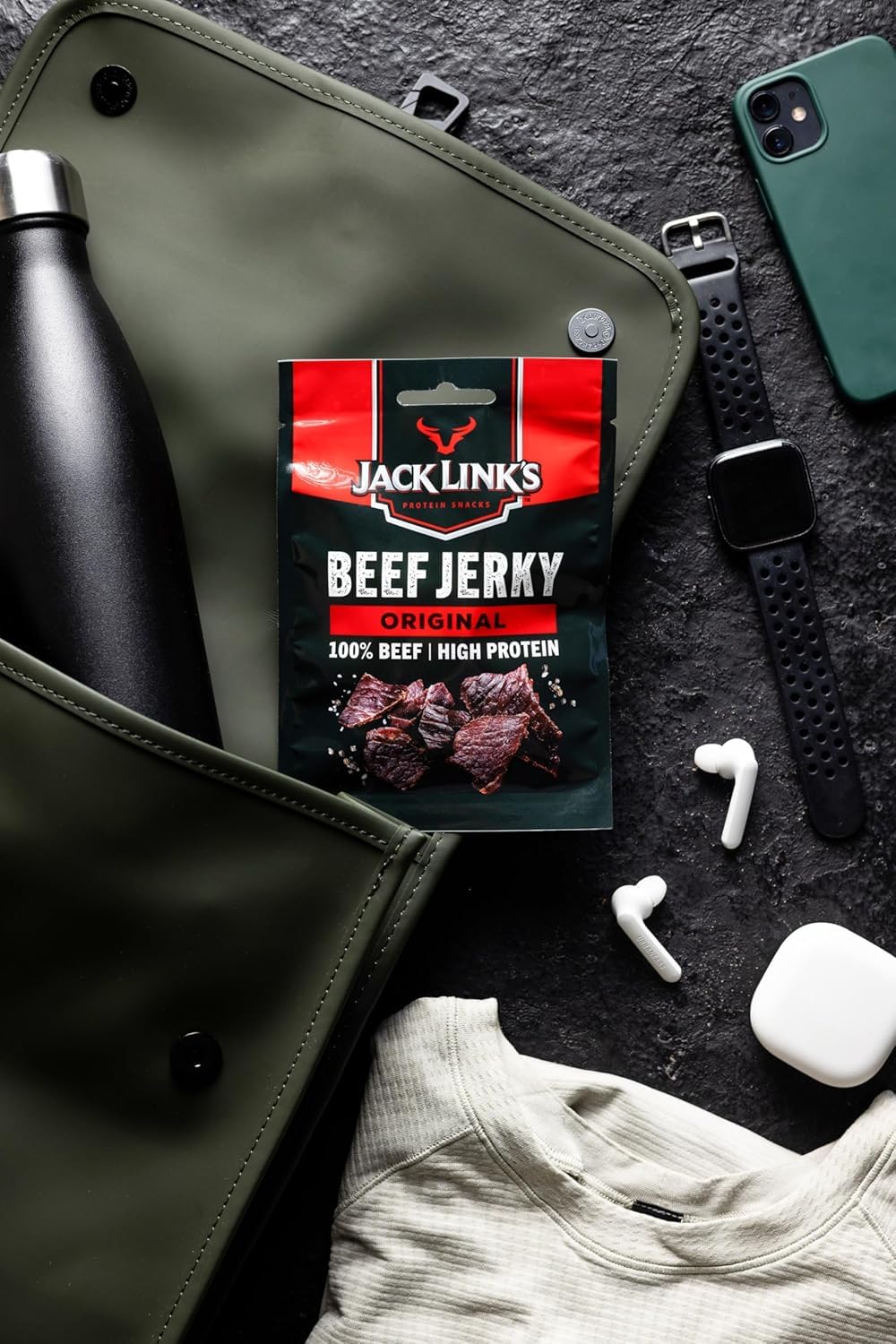 Jack Links Beef Jerky Gift Box - Pack of 12 (12 x 60 g) - High Quality Meat Snack Gifts for Men - Father, Dad, Man Gift or as a Gift Basket, Gift Basket, Birthday - High Protein – Bild 8