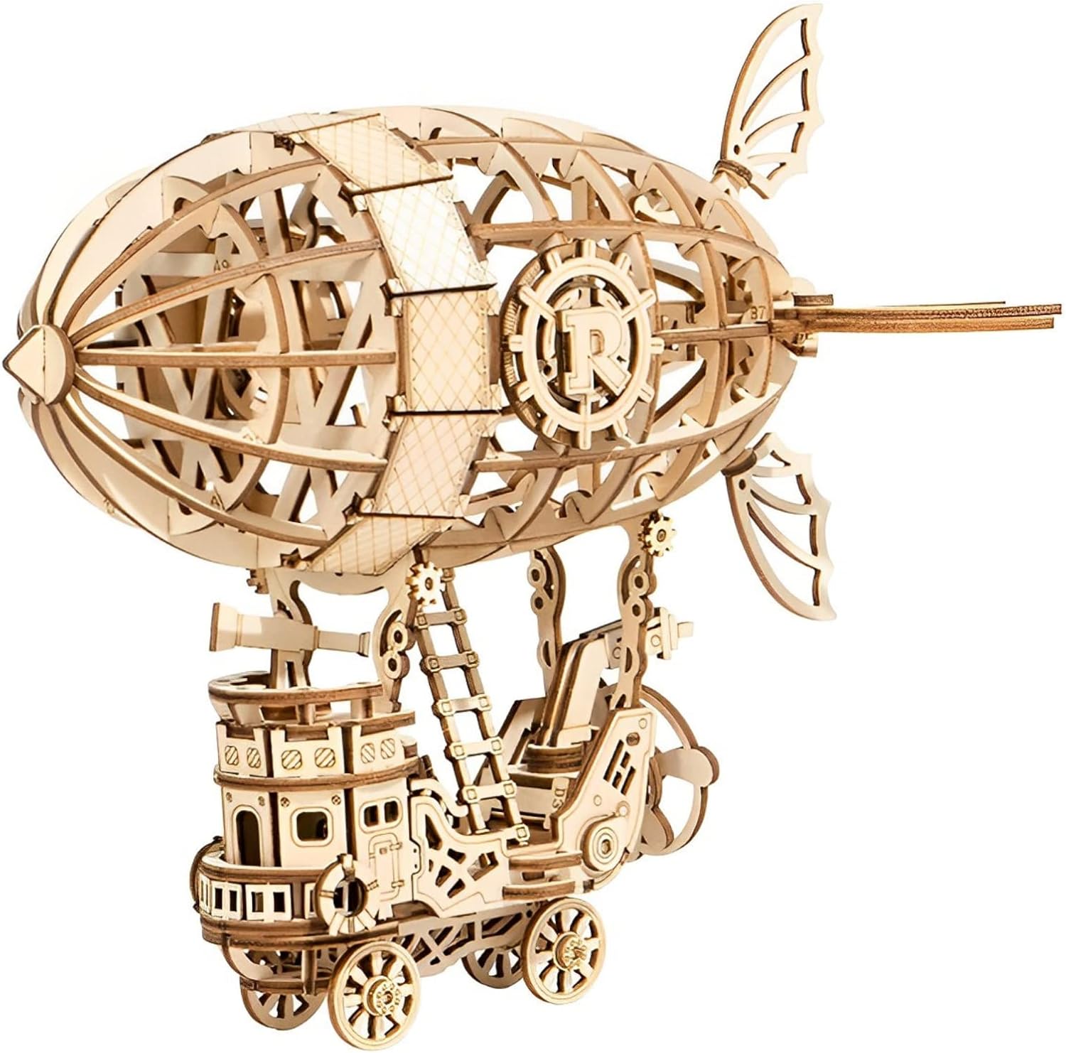 Rolife 3D Puzzle Wooden Craft Kits Wooden Model Building Wooden Puzzle 3D Toy Birthday Christmas for Adults and Children 8+ Years Construction Kit Adult Zeppelin Model (Airship)