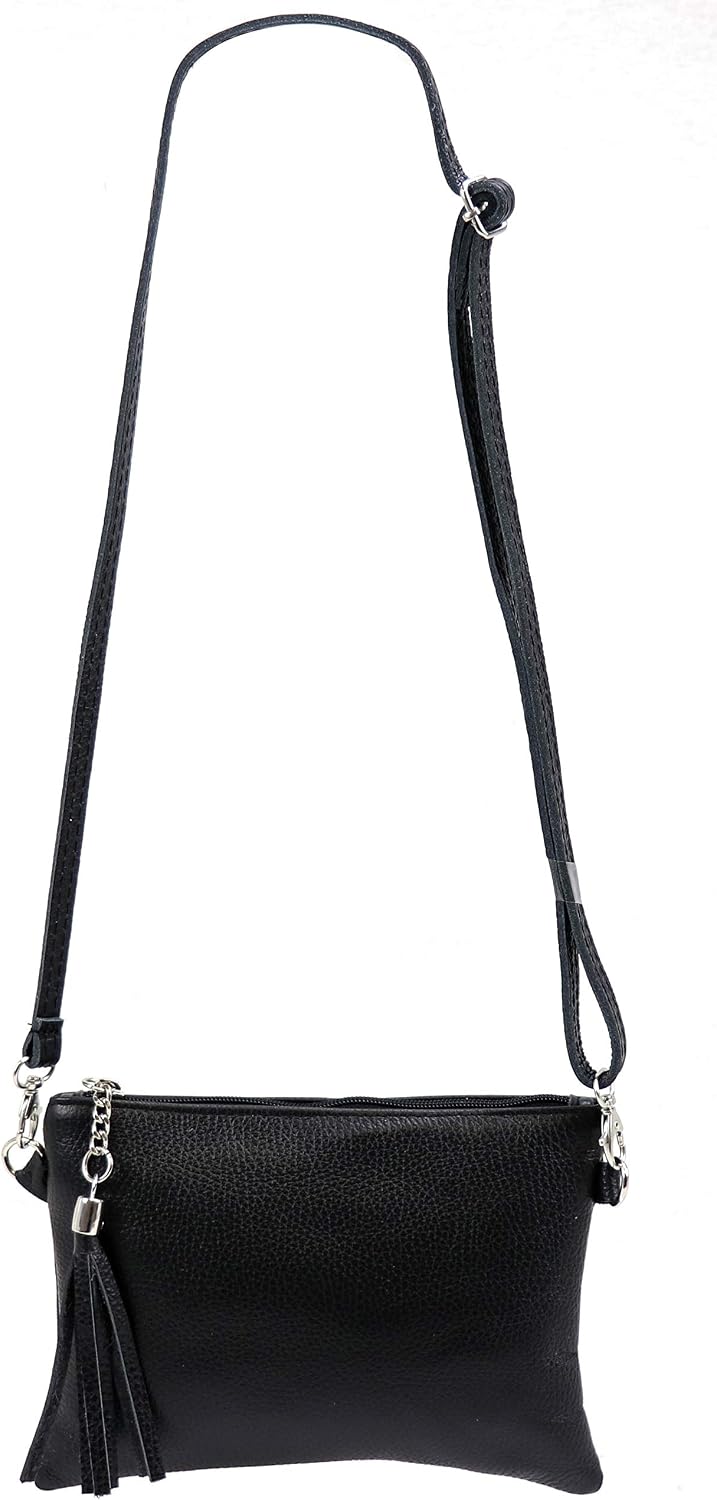 SH Leder Anny G248 Genuine Leather Shoulder Bag, Clutch Bag, Small Evening Bag, 22 x 15 cm – Bild 4
