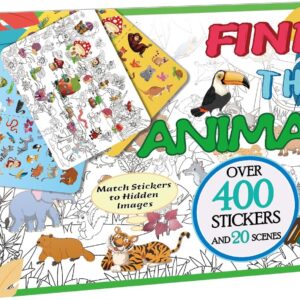 Kalysky Find and Match Animals Sticker Book, Animals Sticker Book from 2-8