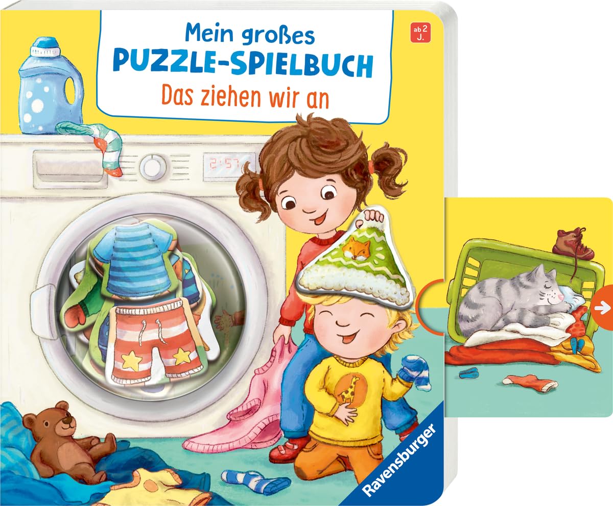 Mein großes Puzzle-Spielbuch: Das ziehen wir an - Kinderbuch ab 2 Jahren, mit 10 Puzzleteilen – Bild 3