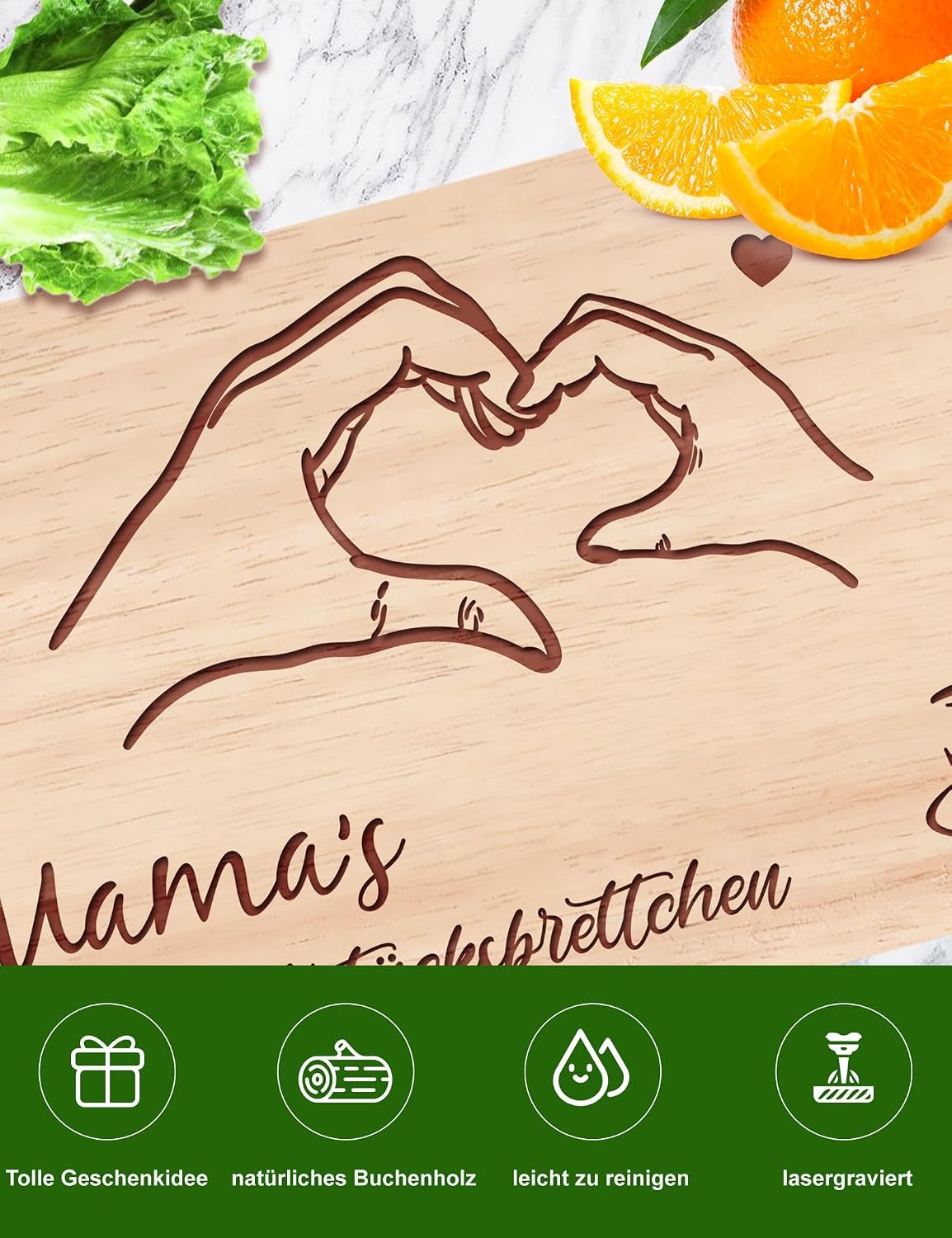 Breakfast Board Mum Gifts | Bread Board with Engraving – Bild 3