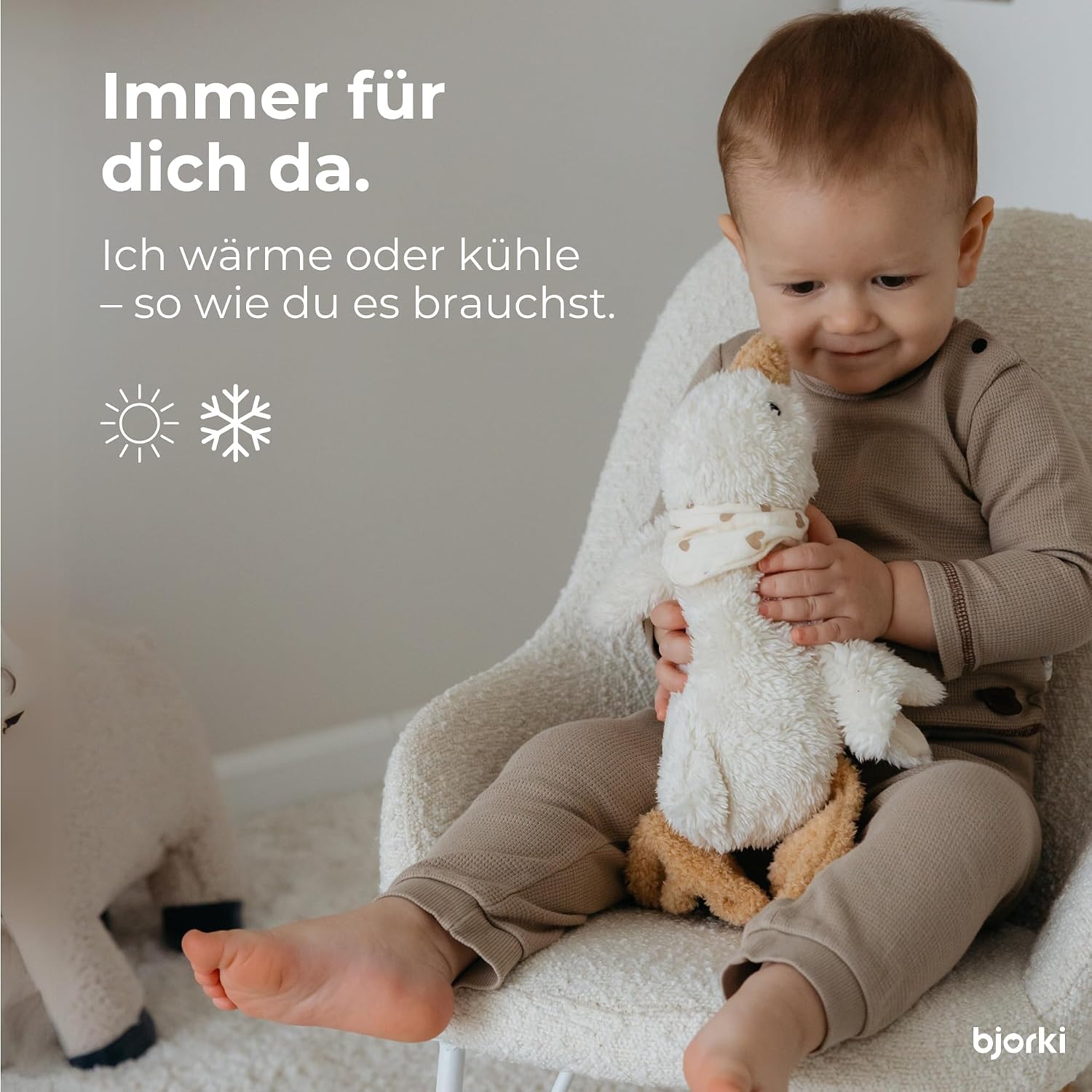 Bjorki Heat Cushion Baby & Children with Linseed for Microwave - Duck – Bild 4