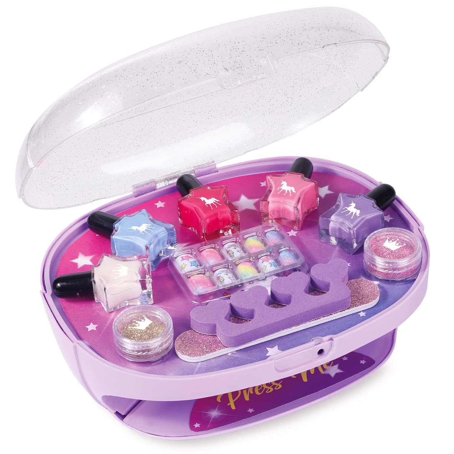Tacobear Nail Studio for Girls 6-10 Years - Nail Dryer, Peel Off Nail Polish, Press On Nail Stickers, Nail Design Set Manicure - Birthday Gift – Bild 8
