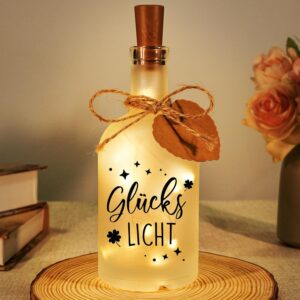 Vetbuosa Gift for Women, Lucky Light, LED Bottle Light with Saying