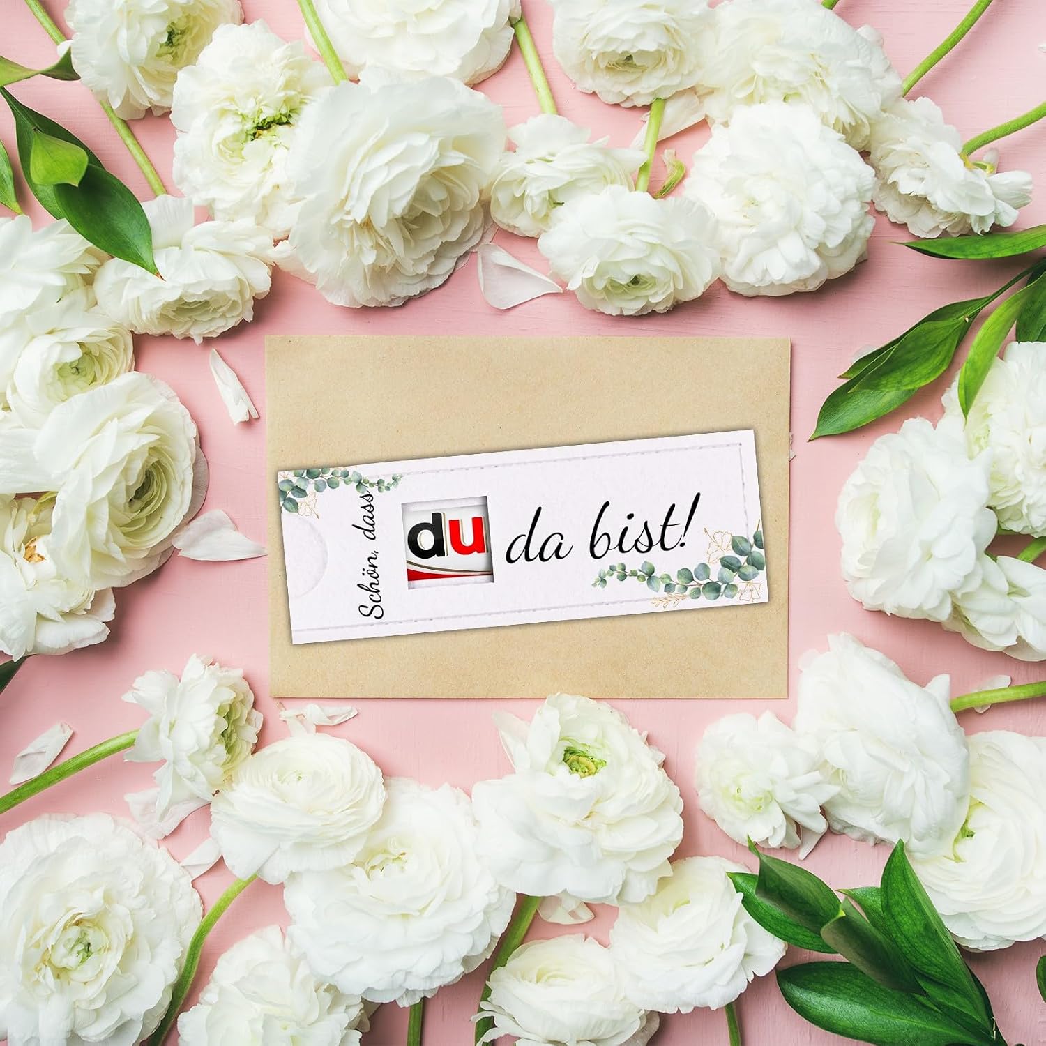 DIKARIYA 30er Schön Dass Du Da Bist Chocolate Gift Felt Cover for Guests – Bild 5