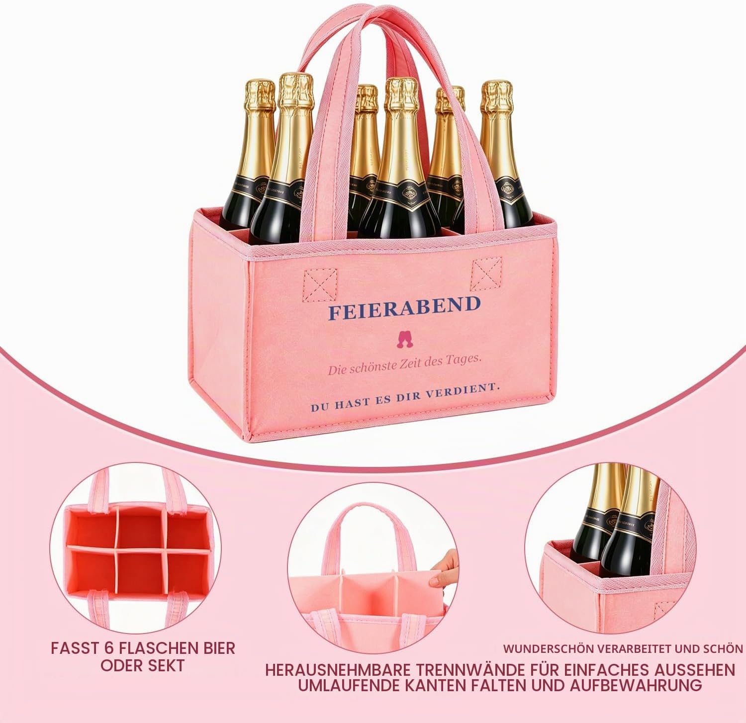 Gift Women's Handbag Beer for Women Gifts, Funny Gift Set Women, 30 40 50 60th Birthday Gift Set, Birthday Gift for Mum, Mother, Aunt, Neighbour, Teacher, Colleague, Work evening, Funny – Bild 4