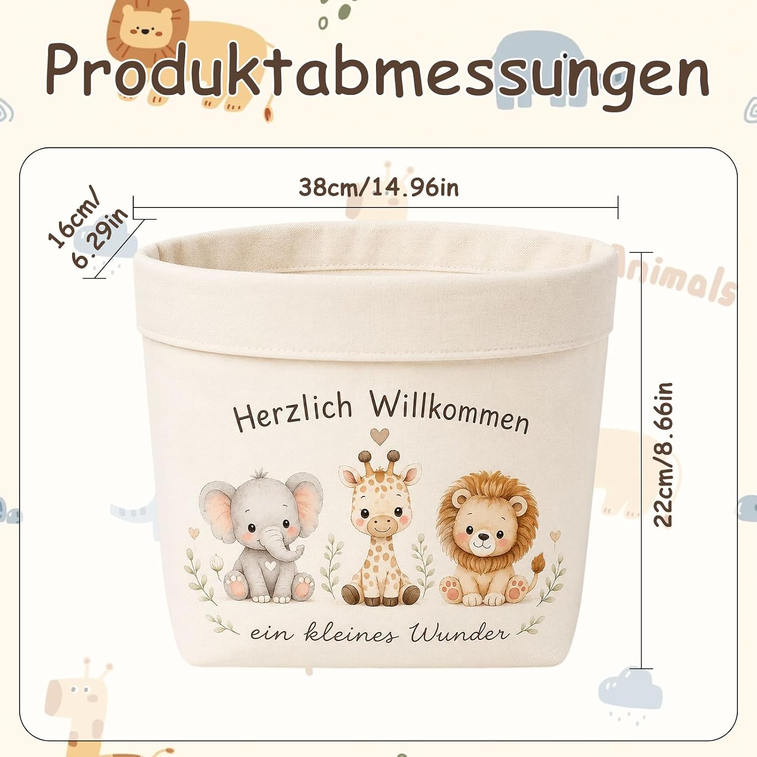 Baby Gift Girl Boy Animal Storage Bag – Bild 2
