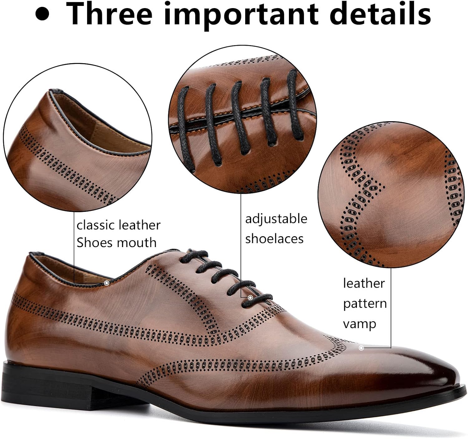 MEIJIANA Oxford Business Leather Shoes for Men Lace Up Formal Shoes Oxfords – Bild 3