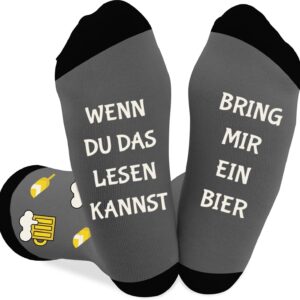 Bier Geschenke für Männer Vatertagsgeschenk Oktoberfest Weihnachtsgeschenke Geburtstagsgeschenk Lustige Socken