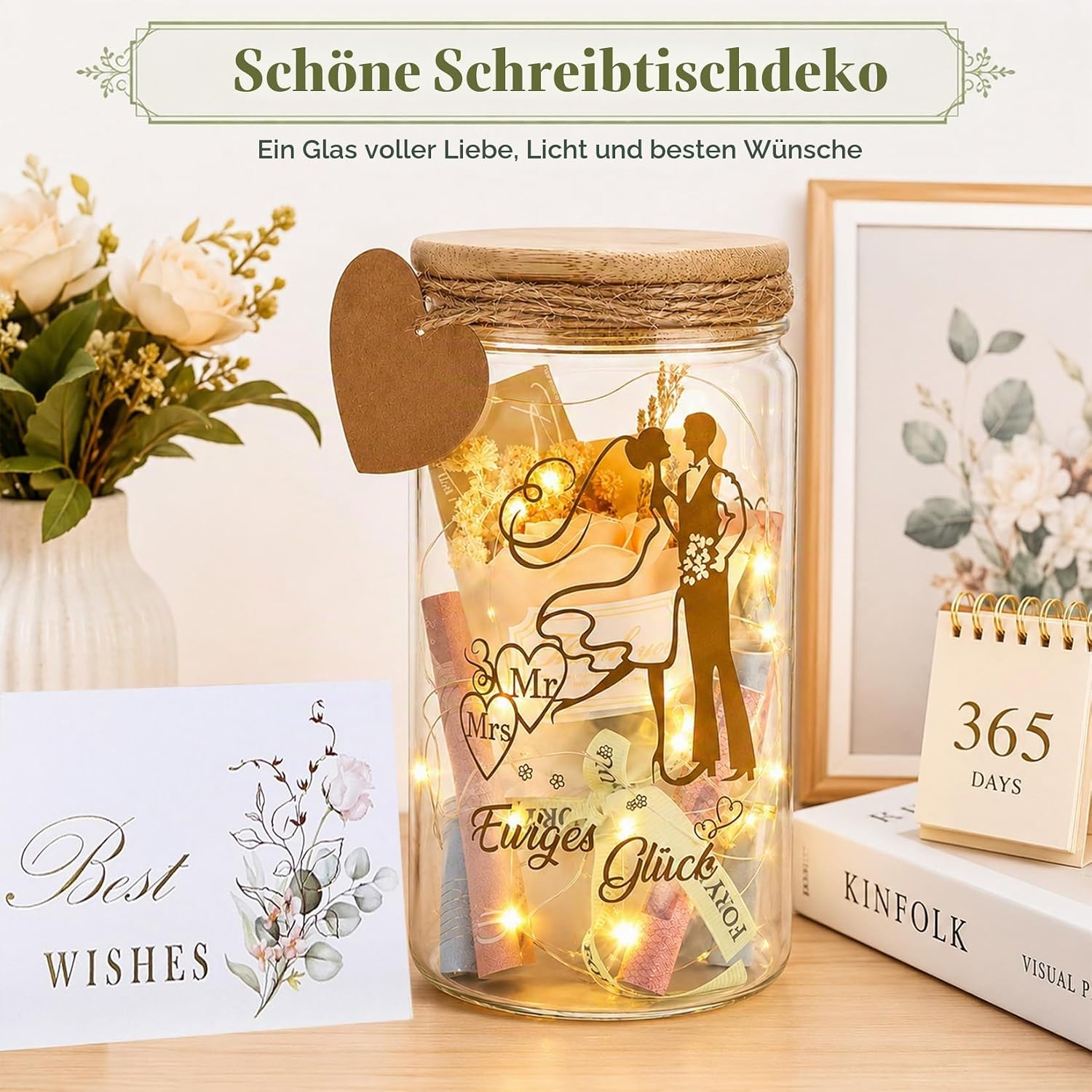 Idota Wedding Gifts for Bride and Groom Eternal Happiness Money Gifts Wedding – Bild 7