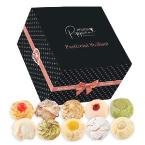 NONNA PIPPINA Pasticcini Siciliani, 600 g, Mixed & Sweet Almond Pastry, in Gift Box, Gluten Free + Lactose Free