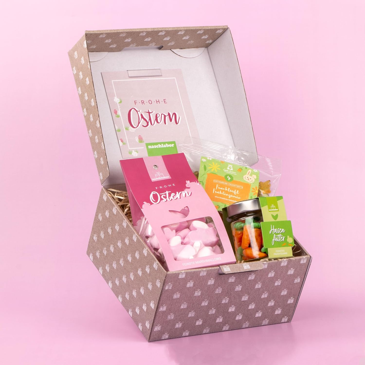 Gift for Easter, Easter Gift Box, Happy Easter with Marshmallows, Easter Mix and Rabbit Food Gummy Bears, For Children's Easter Nest or as a Beautiful Gesture for Adults – Bild 2
