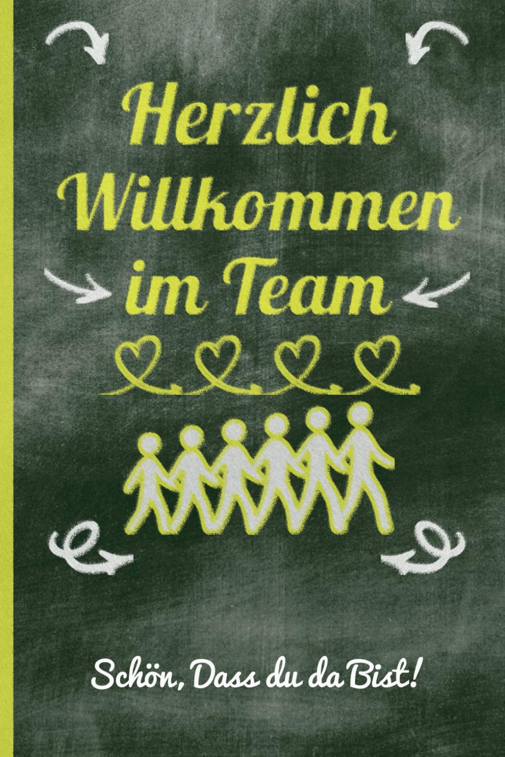 Herzlich Willkommen im Team: Notizbuch für neuen Job – A5, kariertes, perfekte Geschenk fürs Büro – lustige Überraschung für alle Kollegen