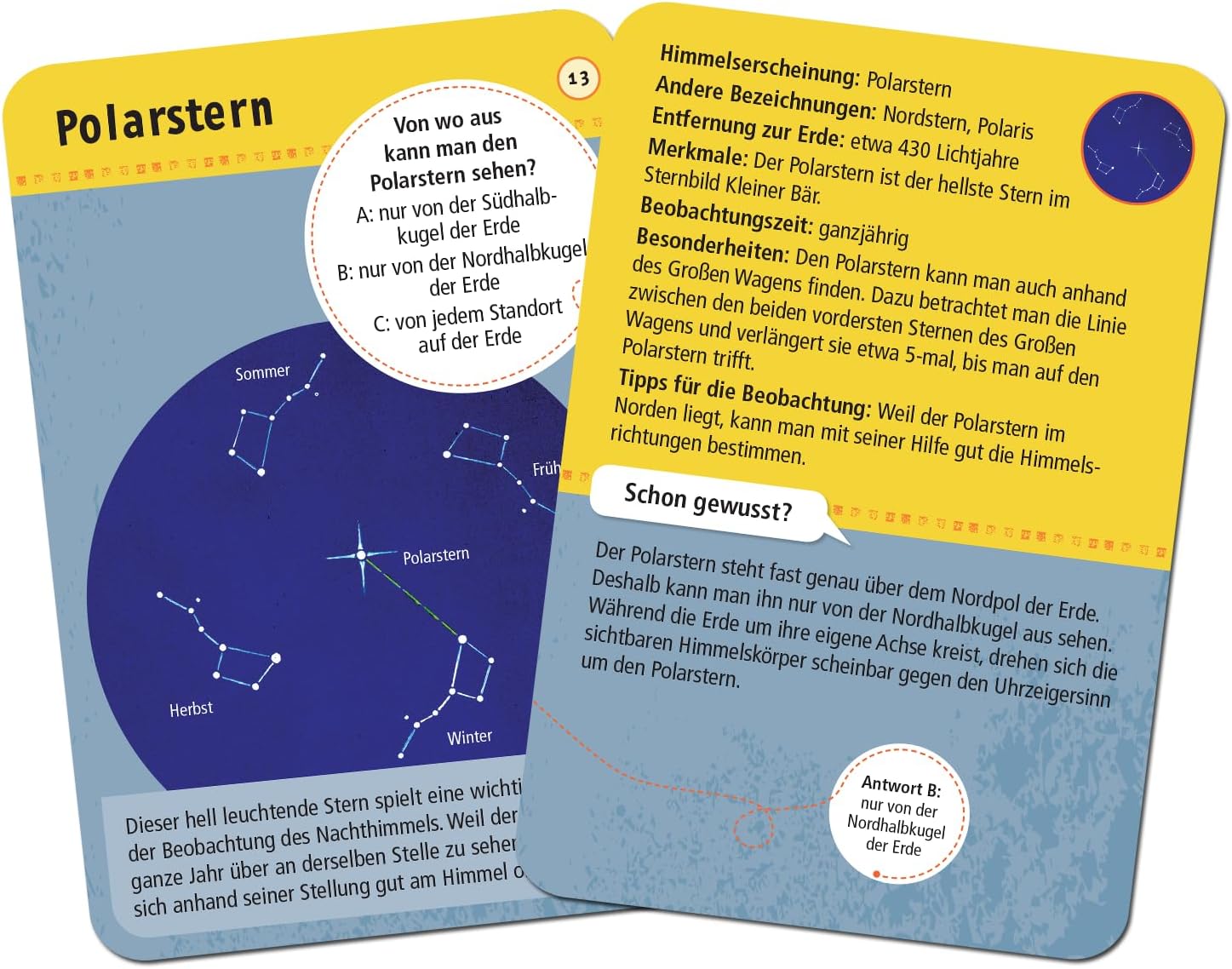 Moses 9740 Expedition Natur, 50 Constellations and Planets | Provision Cards in Set | With Exciting Quiz Questions – Bild 3