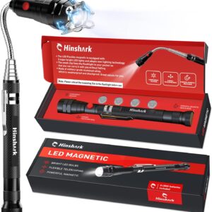 Hinshark Gifts for Men Dad, Telescopic Magnet Tool with LED
