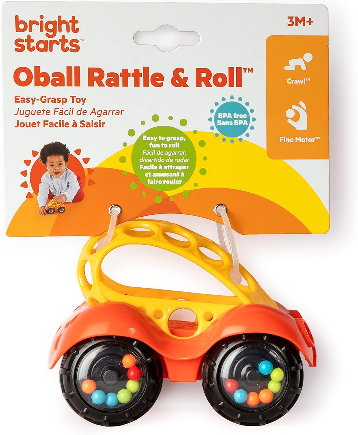 Oball Toy Car with Rattle Assorted Colours - Pack of 1 – Bild 12