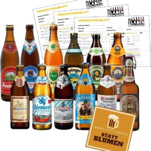 Beer Package Test Pack Beer Specialities 12 x 0.5 L Pils Helles Märzen Cellar Beer Including 0.96€ Deposit Beer Gift for Men Dad Grandpa Father’s Day Ascension Birthday Including Free Beer Games to