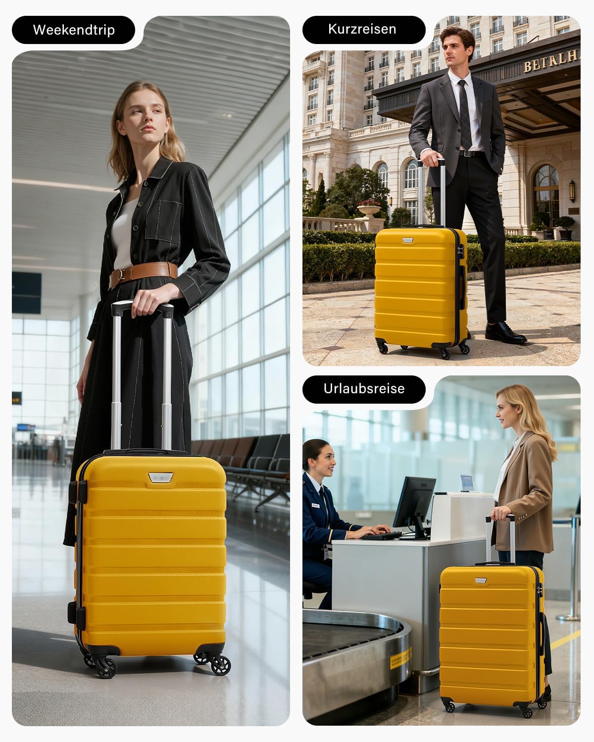 Coolife Medium Suitcase, 67 cm L, PC + ABS, Travel Suitcase with Spinner Wheels – Bild 8