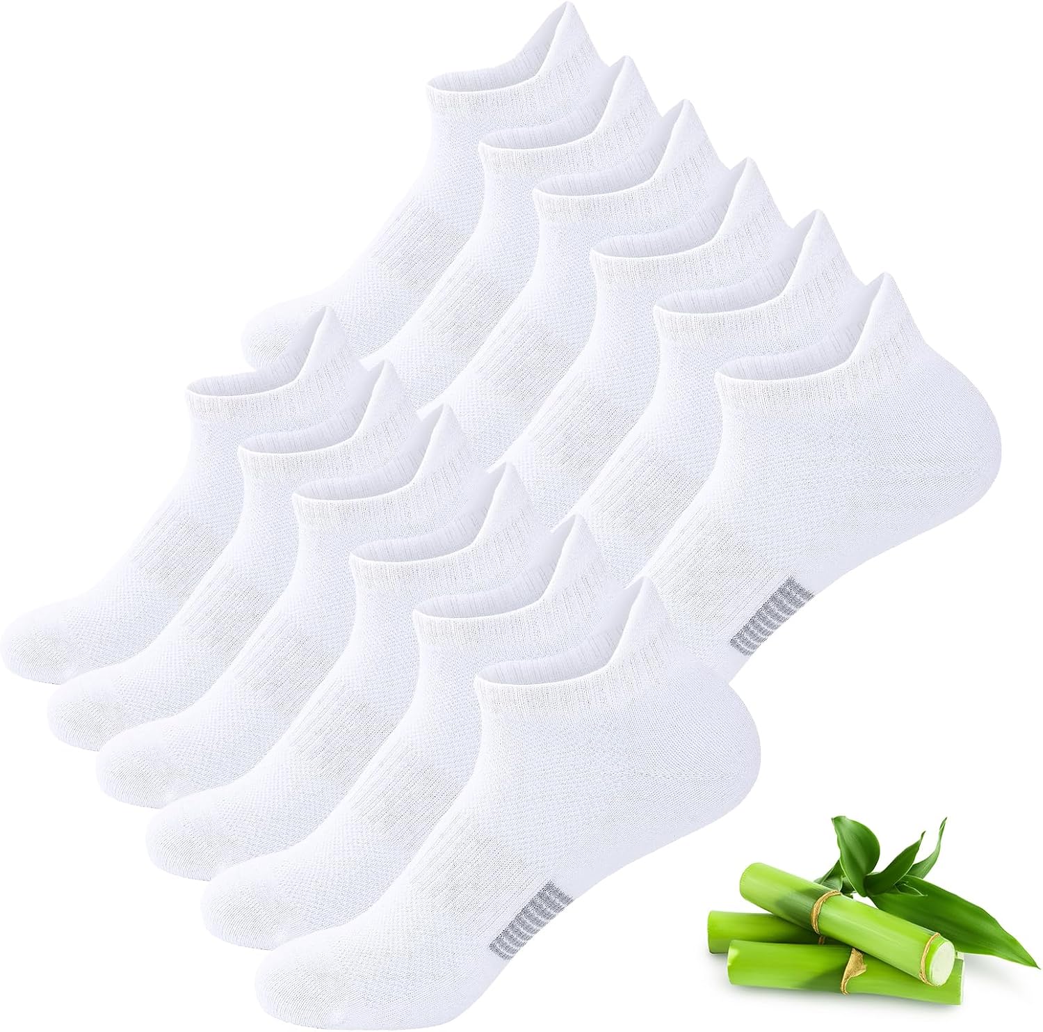 Bamboo Trainer Socks for Women, 6 Pairs, Breathable