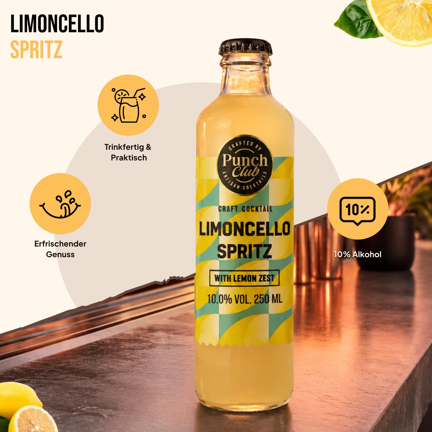 Stay Natural Summer Package "Lemon" - Gift Set with Limoncello Splash, Limoncello Almonds, Mango Stripes, Fans & Carry Bag, Delicatessen Gift for Summer, Picnic & Holiday – Bild 3