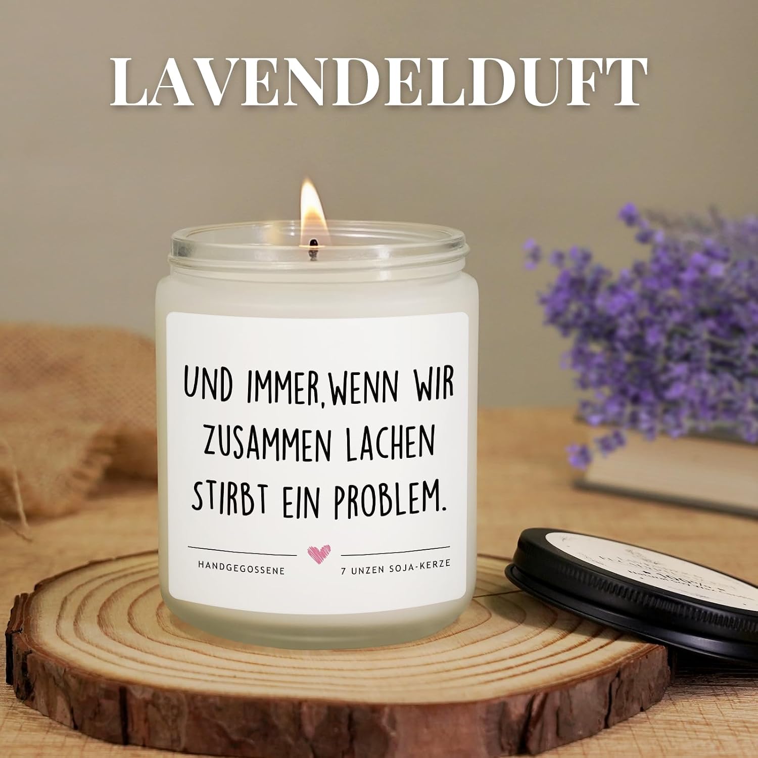 Gift for Girlfriend, Gift for Best Friend - Scented Candle with Saying – Bild 3