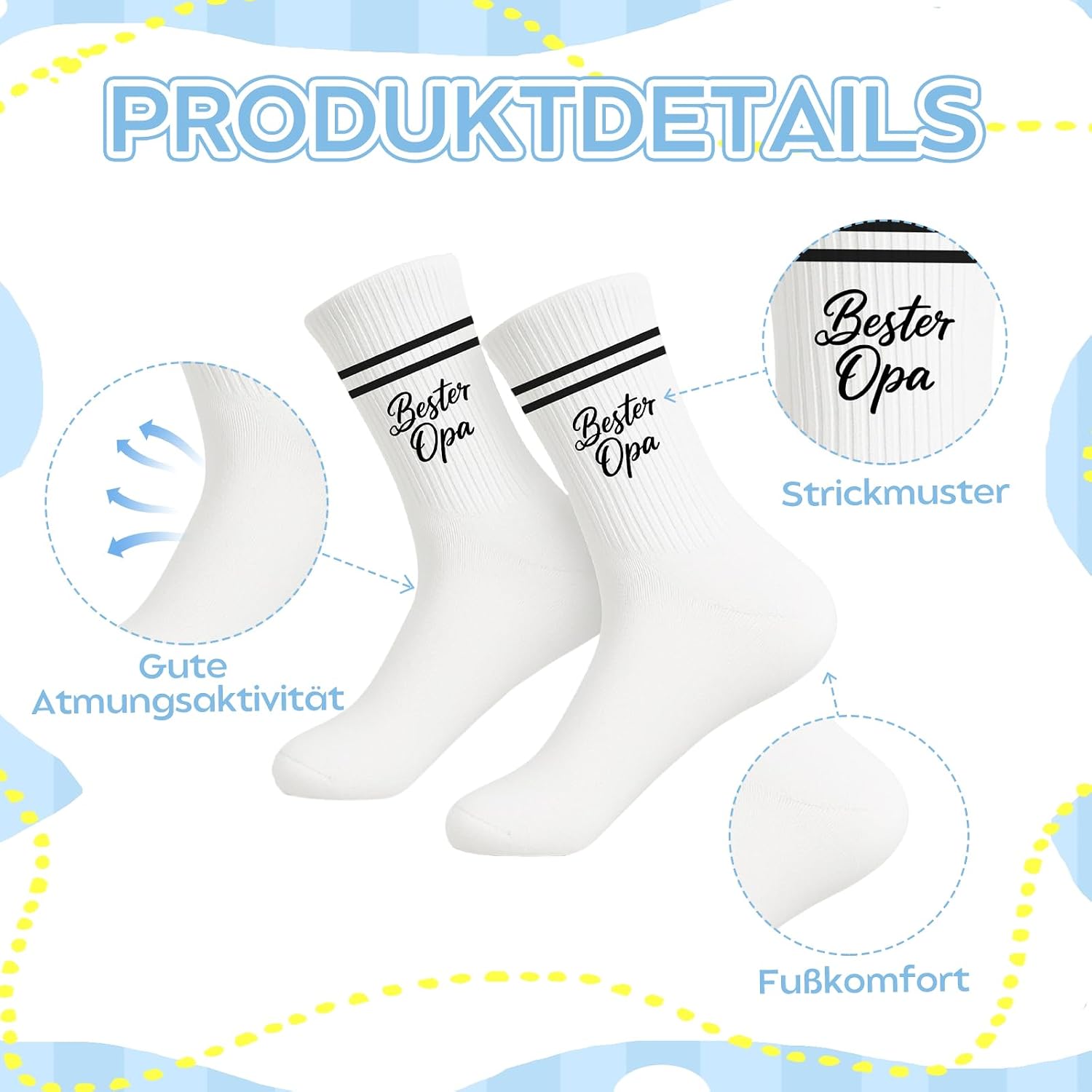 Grandpa Gifts, Best Grandpa Socks, Funny Socks Men with Bottle Opener, Gift Idea for Men, Funny Christmas Gifts for Grandpas, Men's Day, Christmas Gift for Valentine's Day, Father's Day – Bild 4