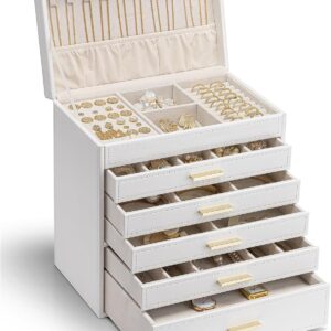 Vlando Jewellery Box Large Jewellery Storage with 6 Levels, Room Decoration