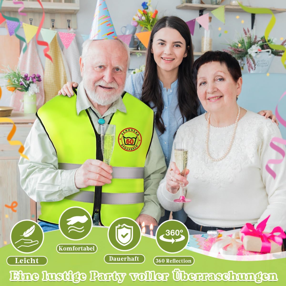 Funny Gift for 30/50/60th Birthday Men Women Vest with Card Money Gifts 30/50/60, Gifts for 30th / 50th / 60th Birthday, Birthday Gift for Men Women – Bild 4