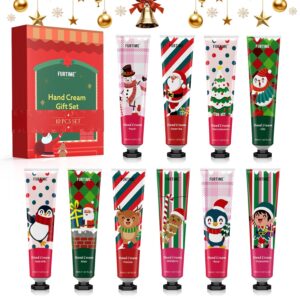 FURTIME Hand Cream Mini Set, 10 Pieces Hand Cream Mini Christmas for Very Dry Hands, Christmas Gifts, Small Thank You Gifts for Women, Men, Colleagues, Child