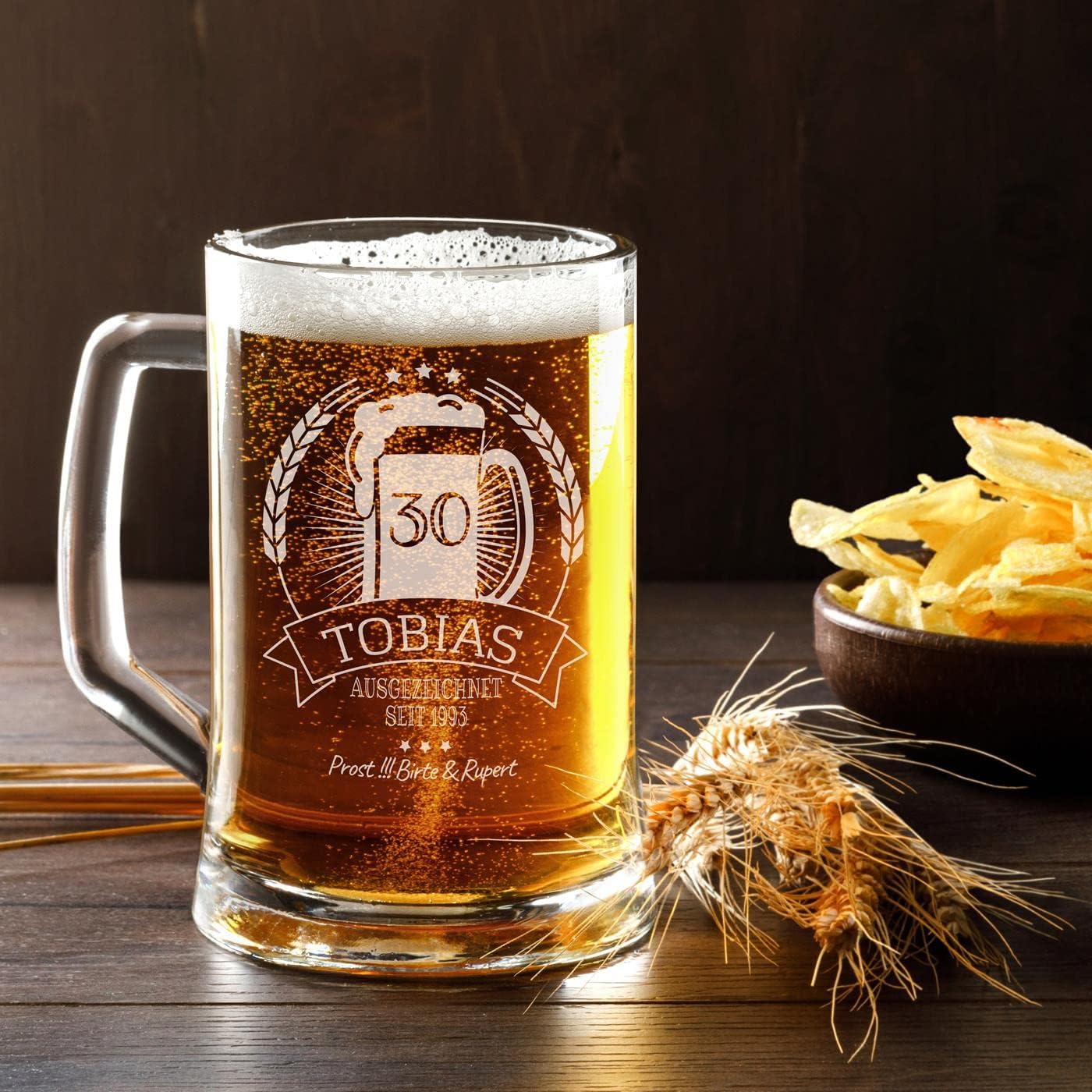 Maverton Beer Mug 500 ml with Engraving, Personalised Gifts for Men – Bild 6