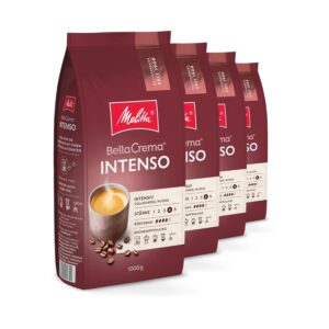 Melitta BellaCrema Intenso Coffee Beans, Strength 4/5, 4 x 1 kg