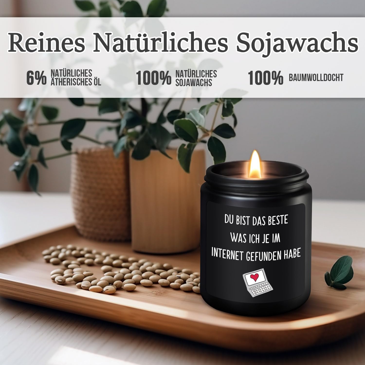 Valentine's Day Anniversary Gift for Him - Sandalwood Scented Candle Love Gifts Men Women Boyfriend Girlfriend Christmas Birthday Love Gift Valentine's Day Gift for Him – Bild 3
