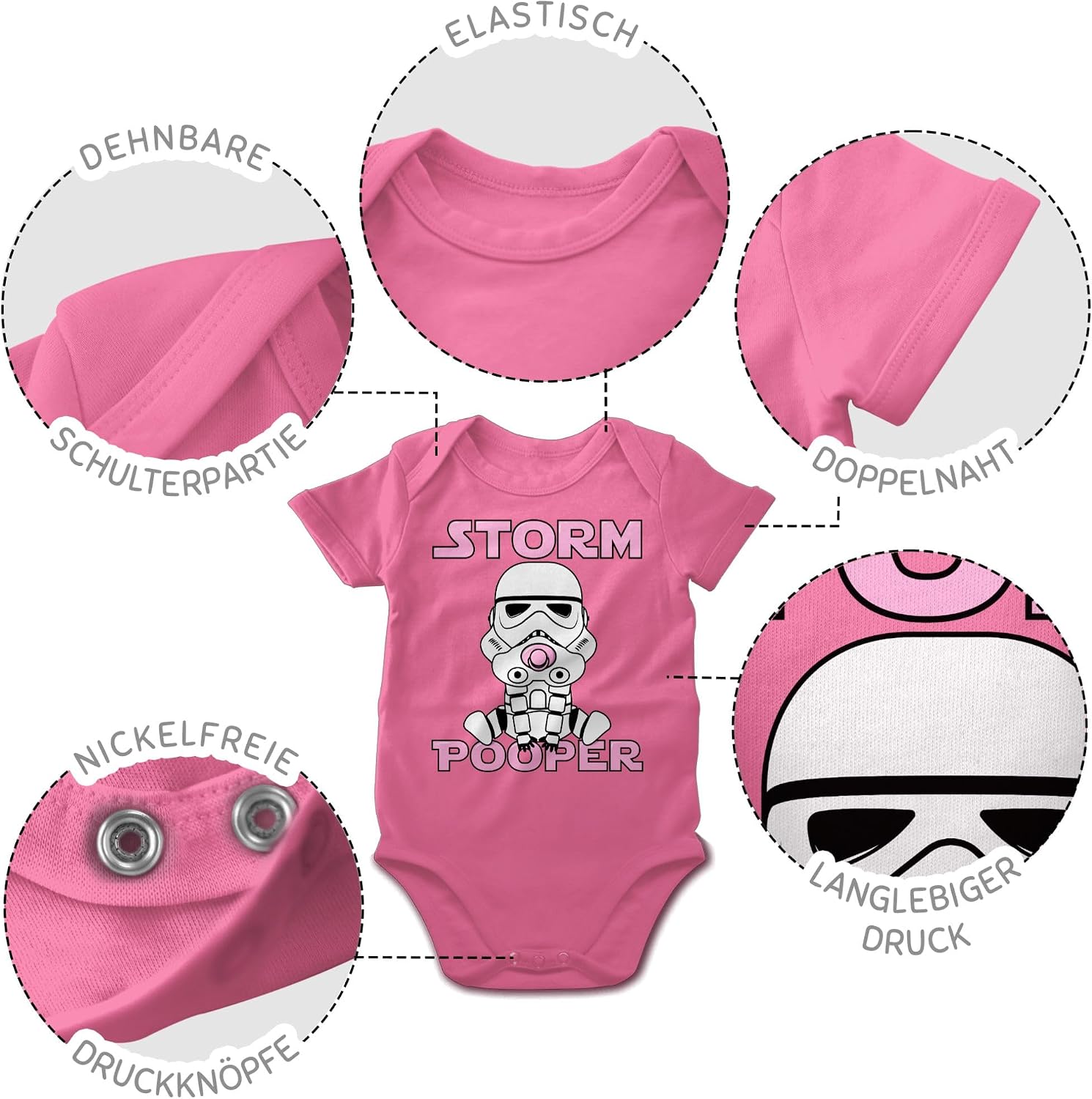 Shirtracer - Baby Body Kurzarm - Sprüche - Storm Pooper I – Bild 3