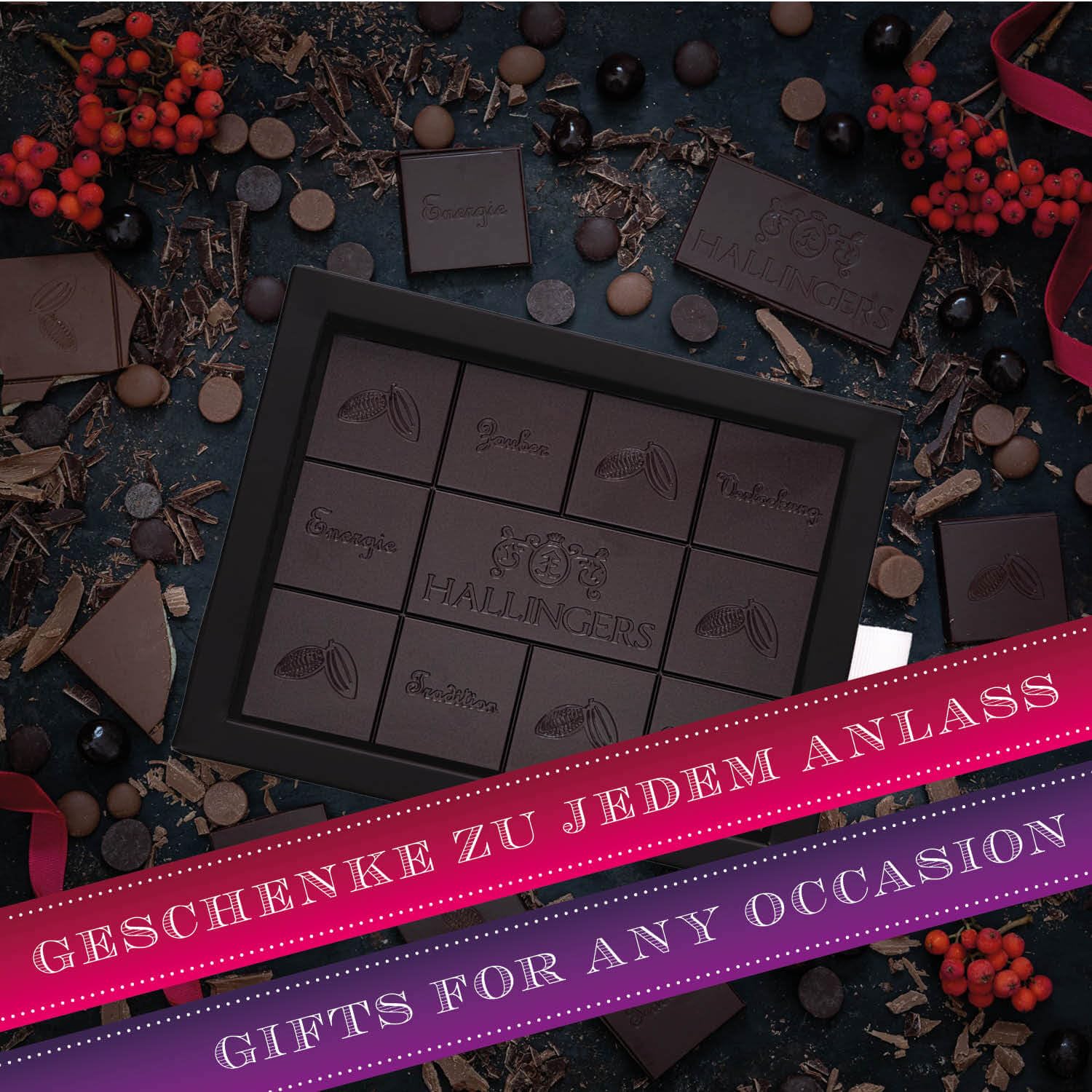 Hallingers Genuss Manufaktur Vegan Chocolate Mother's Day Gift - Bar Made of Handmade Fine Cocoa without Alcohol Elegant Cardboard "Für Oma" Coffee Gift Idea for Mum Grandma – Bild 4