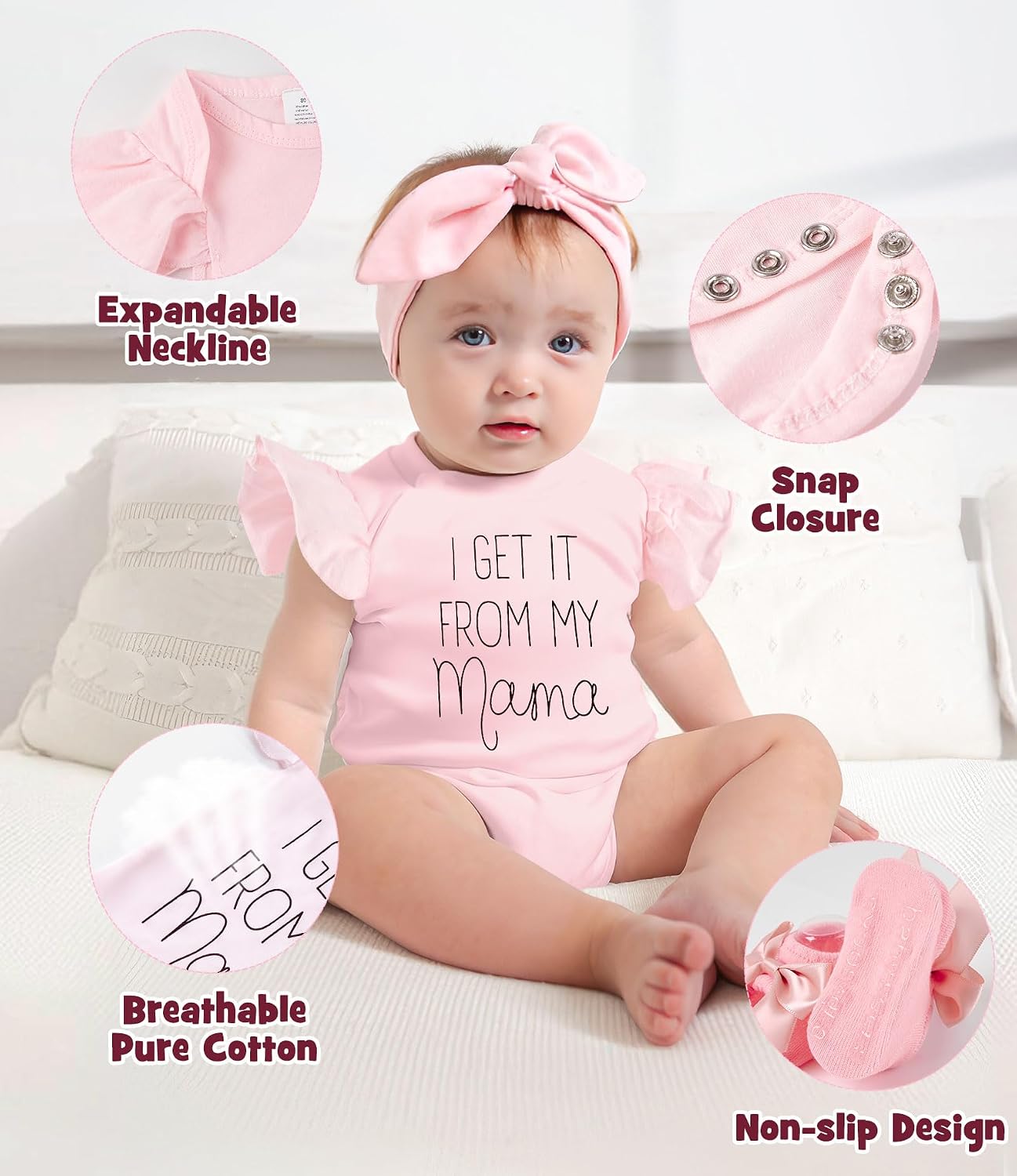 Baby Gift Boys Girls Newborn Gifts for Birth with Comforter Blanket / Baby Romper / Socks / Muslin Blanket / Rattle Nappy Cake Gift Box Baby Shower Party Gender Reveal Gift (Pink) – Bild 5