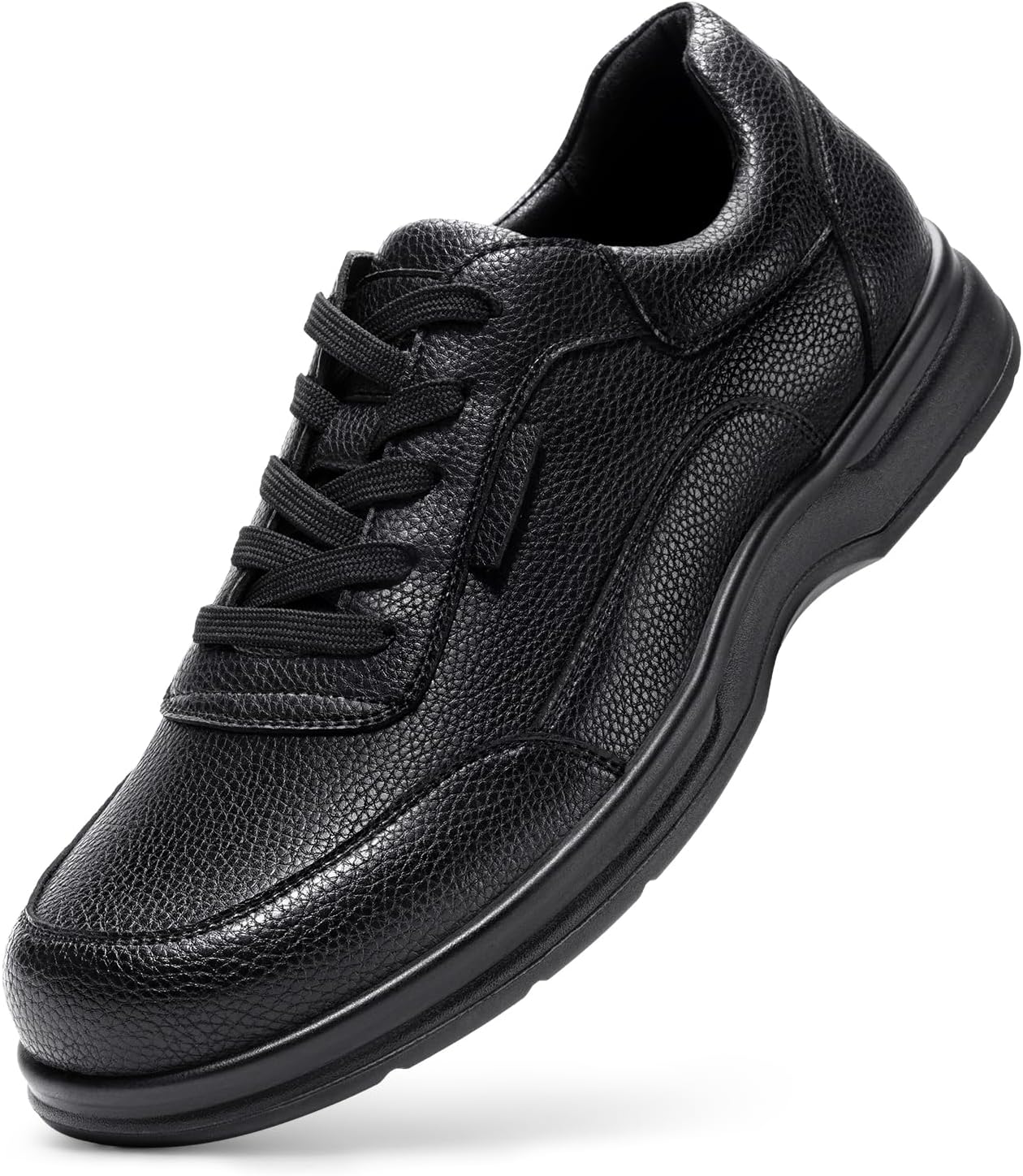 FitVille Men's Extra Wide Leather Shoes