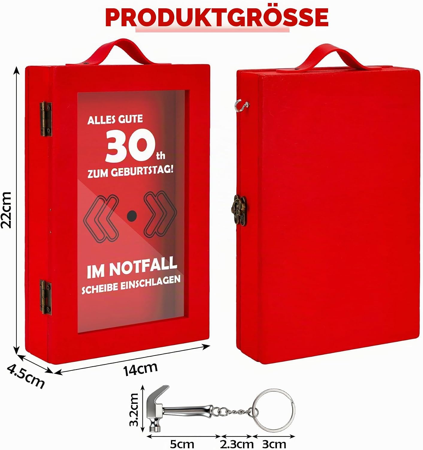 CSYY Emergency Box with Hammer, Large Size, Funny 30th Birthday Money Gifts, Personalised Creative DIY Fire Brigade Gifts, Ideal for Money Gift Vouchers, Jewellery, Wedding, Anniversary – Bild 3
