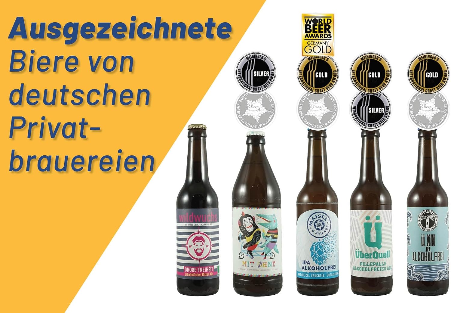 Alcohol-free craft beer package - 10 award-winning non-alcoholic beers, beer alcohol-free - beer gifts for men, birthday gift men, beer gift, craft beer gift package – Bild 2