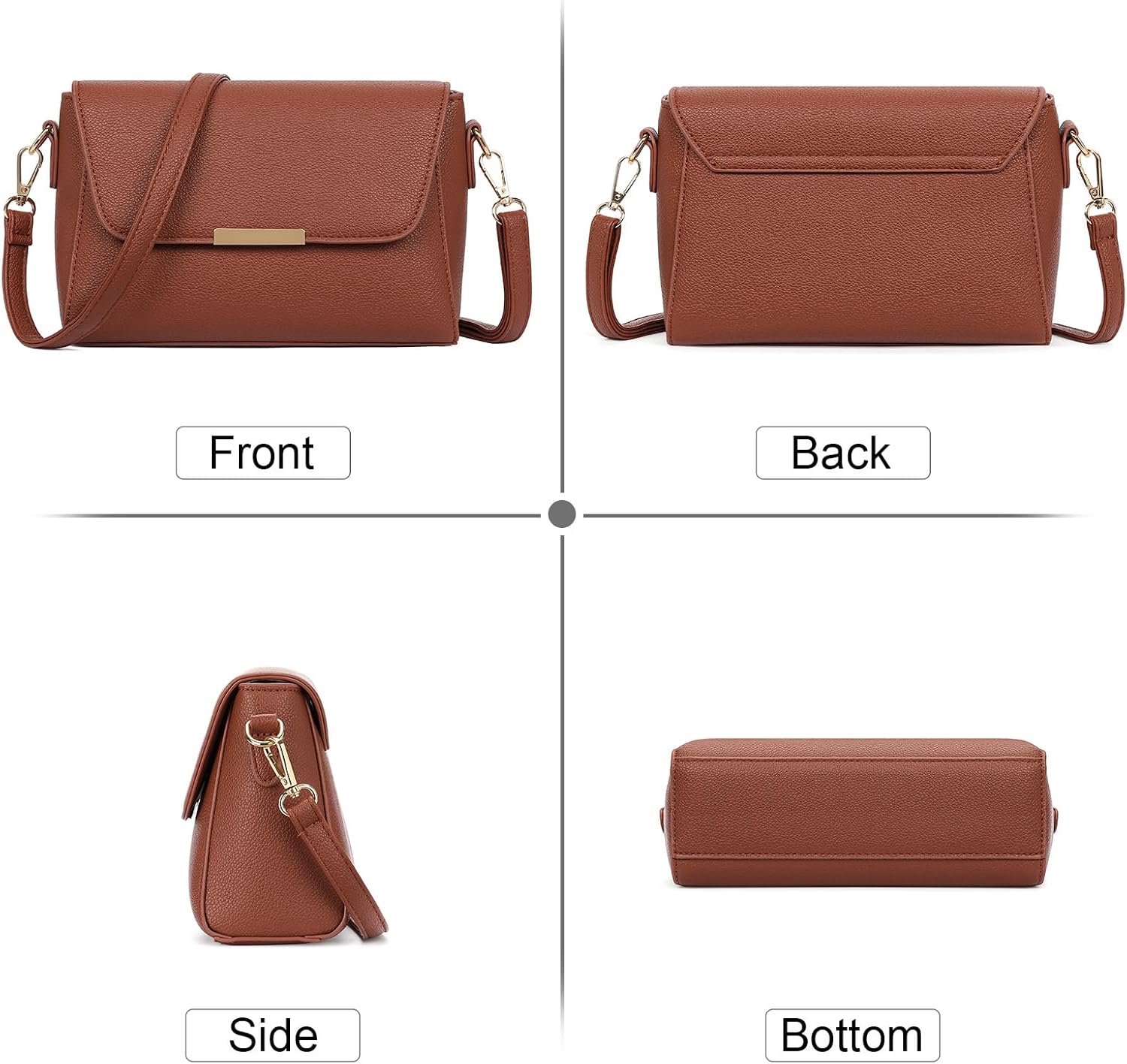 FALAN MULE Women's Handbag, Genuine Leather, Handbag, Shopper Bag, Soft Hobo Shoulder Bag, Medium Size with 2 Shoulder Straps – Bild 5