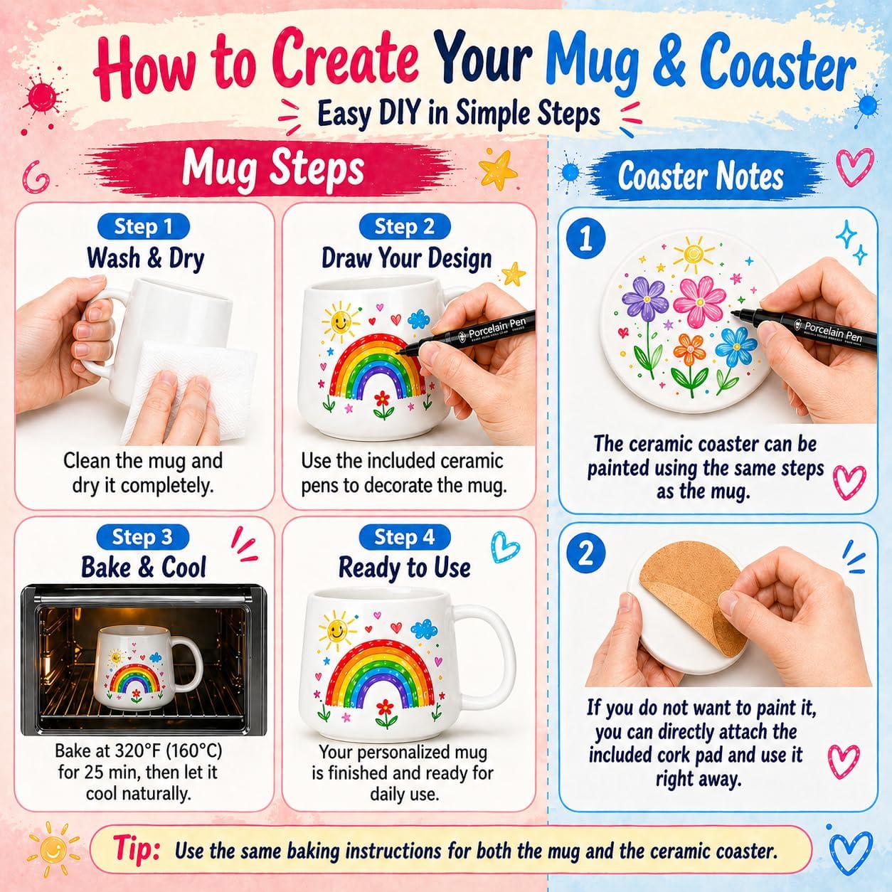 Ceramic Painting Set for Adults, DIY Cups Painting Set for Beginners – Bild 4