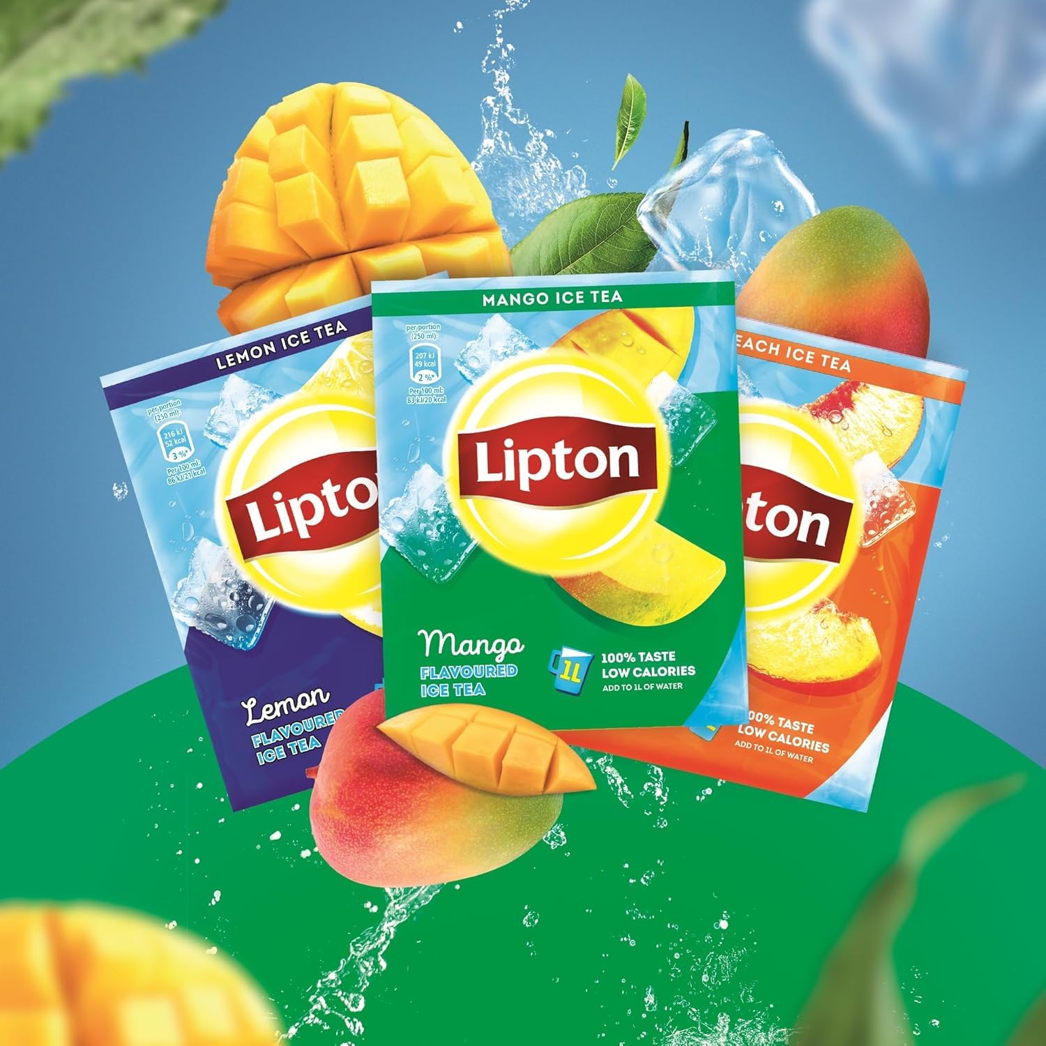 Lipton Iced Tea Powder Set, "Mango", for 18 L Instant Ice Tea, Drink Powder for Mixing, 18 x Sachets, Make Iced Tea Yourself – Bild 5
