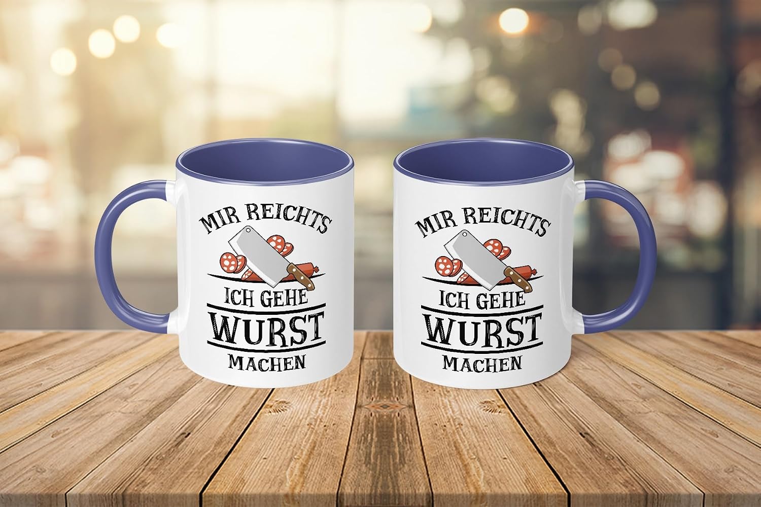 Funny Mug - Mir reicht's, ich gehe Wurst machen - Funny Gift Idea for Butchers, Grill Masters, Meat Lovers & Colleagues - Blue – Bild 4
