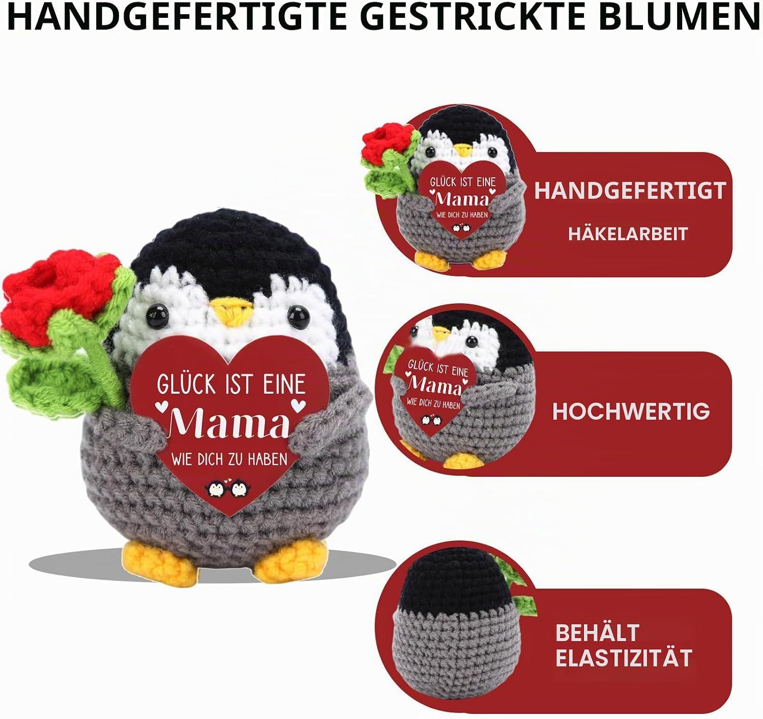 Gifts for Mum, Mother's Day Gifts, Pocket Hug Penguin – Bild 3
