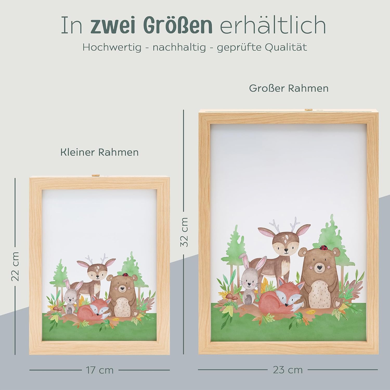 wunderwunsch Magical Illuminated Photo Frame Personalised, Gift Birth, Birthday Gift Baby, Children's Birthday Gift with Individual Name (Good Night, Small) – Bild 5