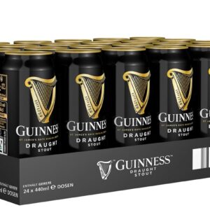 Guinness Draught, Disposable 24 x 0.44 L Tin | 440 ml (Pack of 24), Variety Pure Can Set, Loose