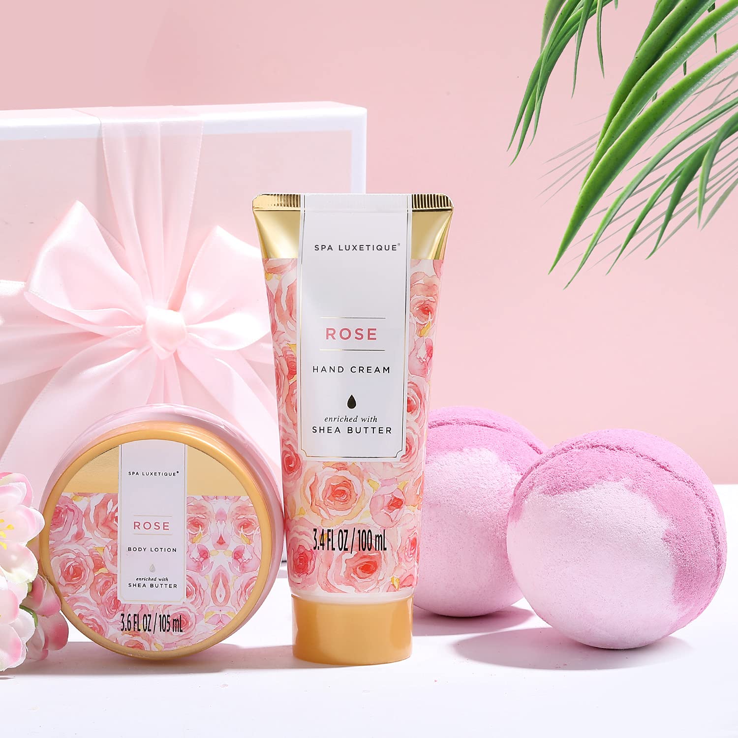 Gift Basket for Women, Spa Luxury, 12-Piece Rose Fragrance Bath Gift Set, Valentine's Day Gifts for Women, Birthday Gift, Wellness Set for Women, Gift Box, Mother's Day Gift, Christmas – Bild 5