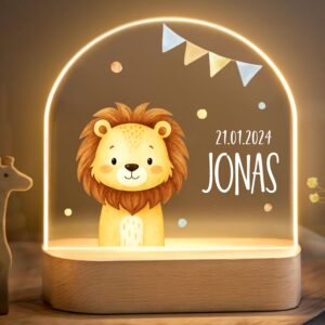 Little Deco Personalised Baby Night Light - Lion