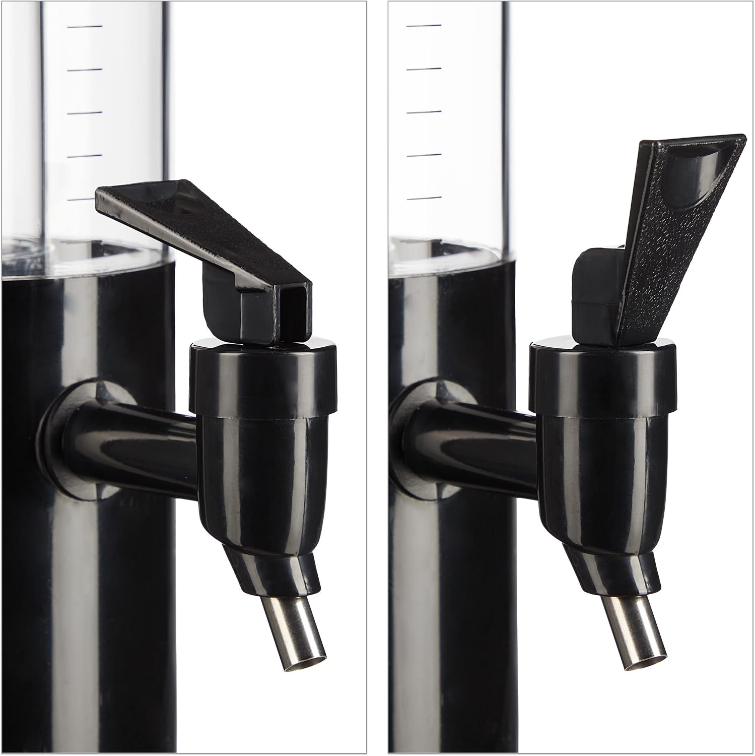 Relaxdays Beer column with tap, 2.5 L, drinks dispenser with cooling, beer tower garden, petrol pump, transparent/black – Bild 7