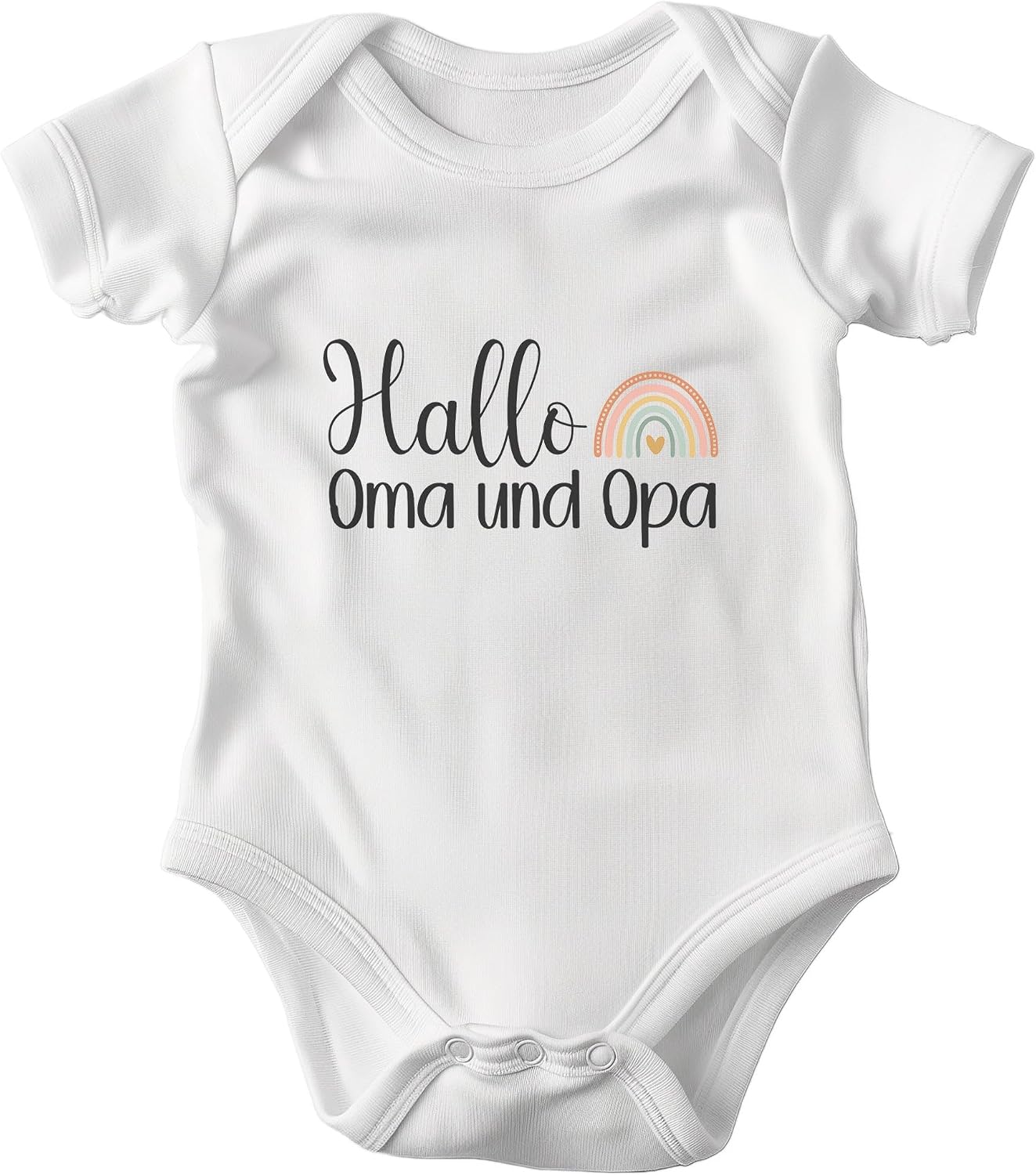 Organic Cotton Unisex Baby Bodysuit Grandma Grandpa Short Sleeve White Romper Baby Shower Gift Baby Shower Slip Collar Soft Onesie for Newborn Babies
